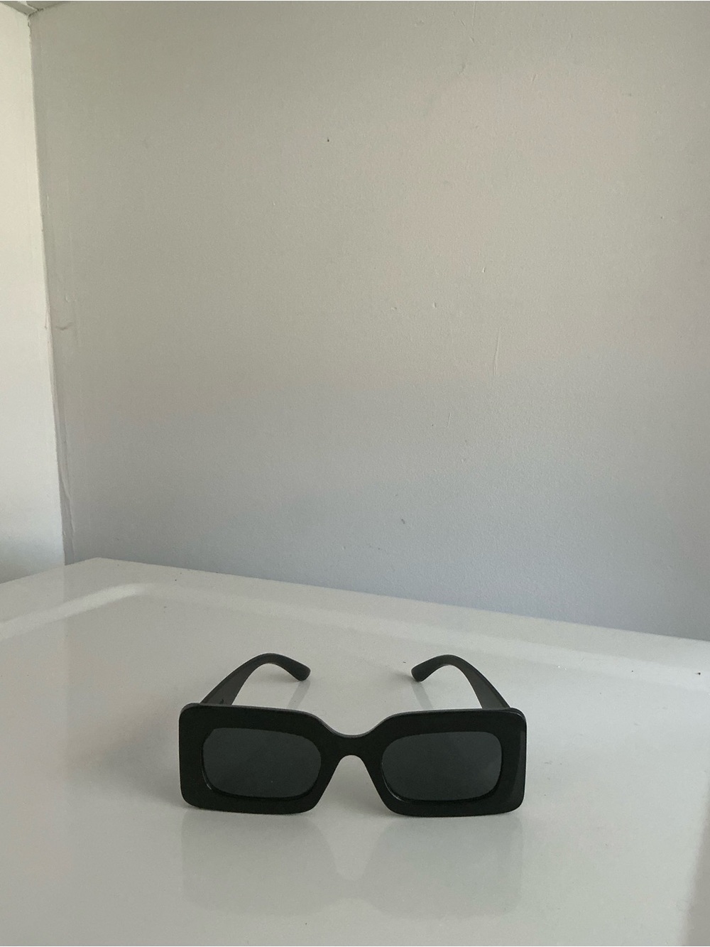 Women's Black Rectangular Fashion Sunglasses